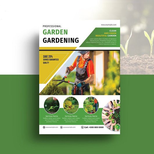 Service professionnel d'entretien de jardin Modèle