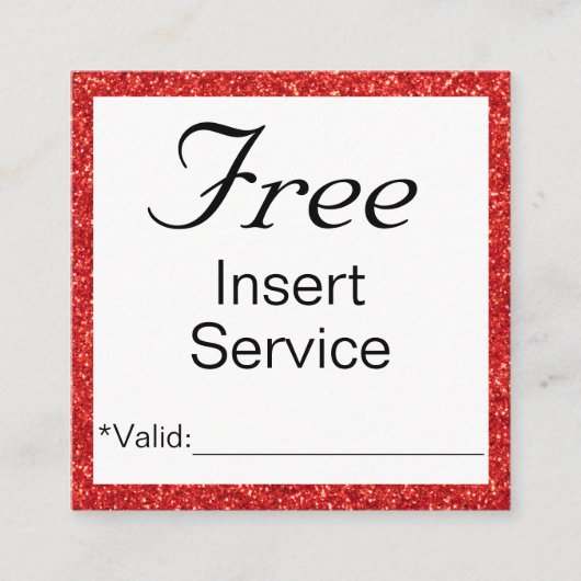 Service promotionnel ou carte de réduction (Devant)