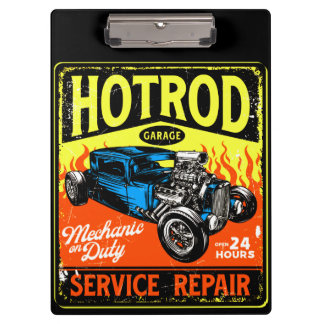Service-reparaties voor hot-rod Garage Klembord