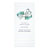 service salon menu ciseaux vintage floral bleu (Dos)