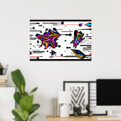 Service tijdens de vlucht - Ken Gage Art Poster (Thuiskantoor)