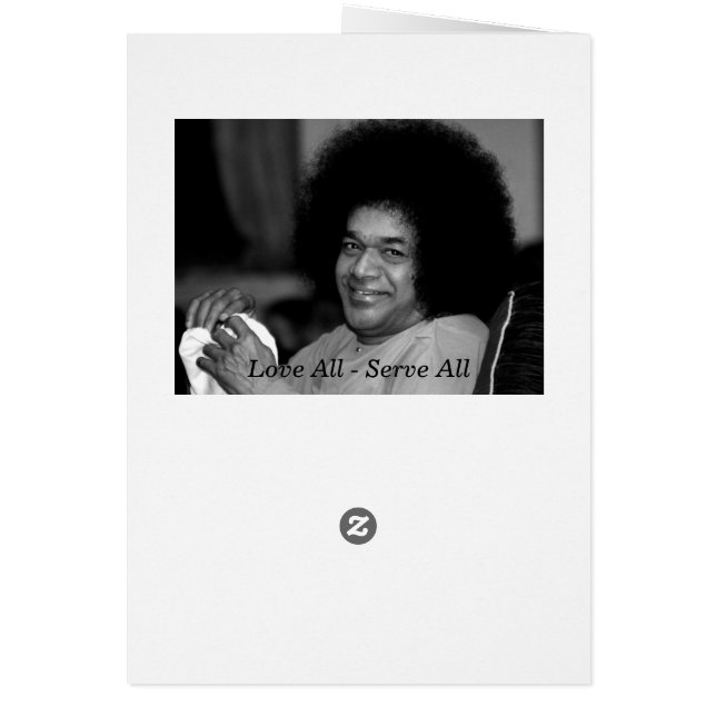 Service tout d'amour de carte de Sathya Sai Baba (Dos)