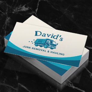 Service voor het verwijderen van rommel en het ver visitekaartje