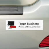 Service voor reparatie van computertechnicus Bumpe Bumpersticker (Op auto)