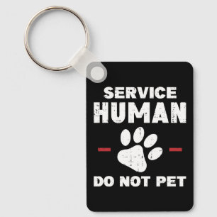 Servicehond Mens Niet Aaien Fun cadeau voor honden Sleutelhanger