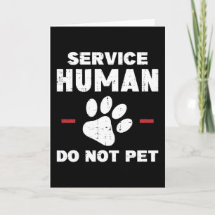 Servicehond Mens Niet Aaien Grappig Hond Liefhebbe Kaart