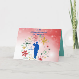 Serviceman Folded Wenskaart Kaart