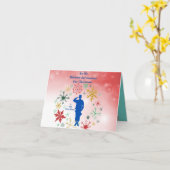 Serviceman Folded Wenskaart Kaart (Gele Bloem)