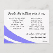 Services aangeboden ~ Briefkaart (Achterkant)