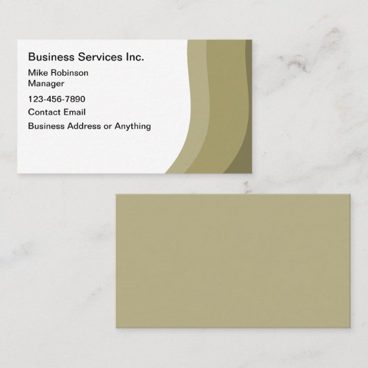 Services aux entreprises Carte de visite moderne (Devant / Derrière)