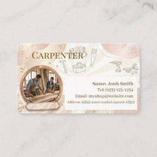 services de charpenterie carte de visite modifiabl