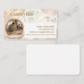 services de charpenterie carte de visite modifiabl (Devant / Derrière)