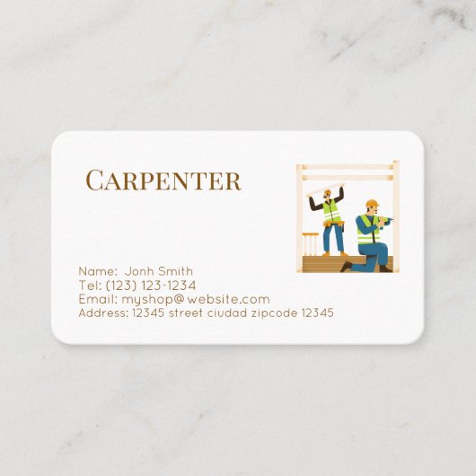 services de charpenterie carte de visite modifiabl (Devant)