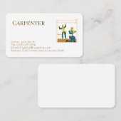 services de charpenterie carte de visite modifiabl (Devant / Derrière)
