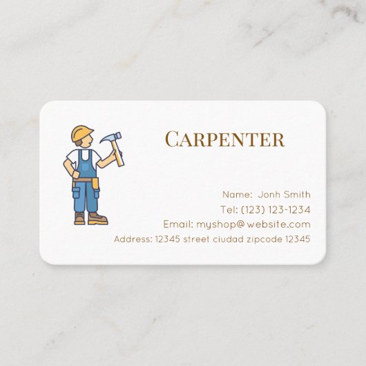 services de charpenterie carte de visite modifiabl (Devant)