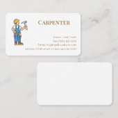 services de charpenterie carte de visite modifiabl (Devant / Derrière)