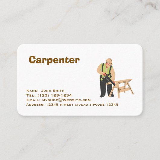 services de charpenterie carte de visite modifiabl (Devant)
