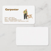 services de charpenterie carte de visite modifiabl (Devant / Derrière)