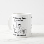 Services de chauffage et de plomberie Cartoon Mug (Devant gauche)