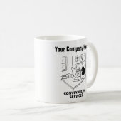Services de communication caricature Mug (Devant droit)