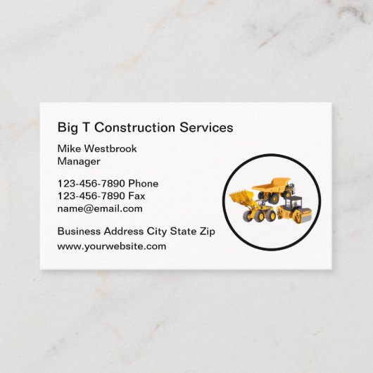 Services de construction Cartes de visite modernes (Devant)
