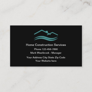 Services de construction Cartes de visite modernes