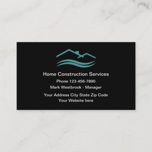 Services de construction Cartes de visite modernes (Devant)