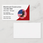 Services de construction Cartes de visite patrioti (Devant / Derrière)