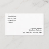 Services de construction classique Carte de visite (Dos)