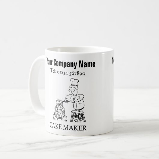 Services de fabrication de gâteaux Mug de dessin (Devant gauche)