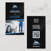 Services de lavage à main | Carte de visite de lav (Devant / Derrière)
