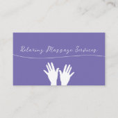 Services de massage tendance Cartes de visite de r (Devant)