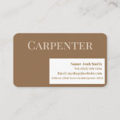 services de menuisier carte de visite modifiable (Devant)
