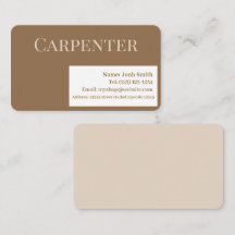 services de menuisier carte de visite modifiable
