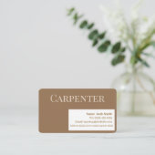 services de menuisier carte de visite modifiable (Debout devant)