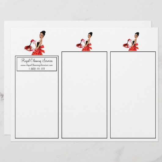 Services de nettoyage - Afro-Américains Diva Flyer (Devant / Derrière)