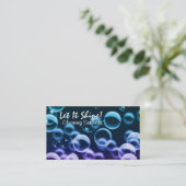 Services de nettoyage Bulles Carte de visite foncé (Debout devant)