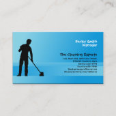 Services de nettoyage Carte de visite Man Mopping (Devant)