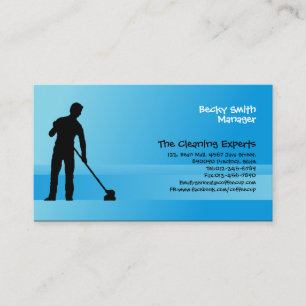 Services de nettoyage Carte de visite Man Mopping