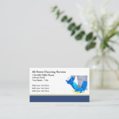 Services de nettoyage Cartes de visite du bureau à (Debout devant)