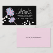 Services de nettoyage Duster Carte de visite rose (Devant / Derrière)