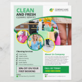 Services de nettoyage Modèle de circulaire (Devant / Derrière)