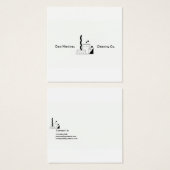 Services de nettoyage simple en texte blanc et noi (Devant & derrière)