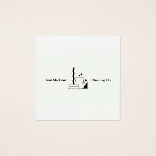 Services de nettoyage simple en texte blanc et noi (Devant)