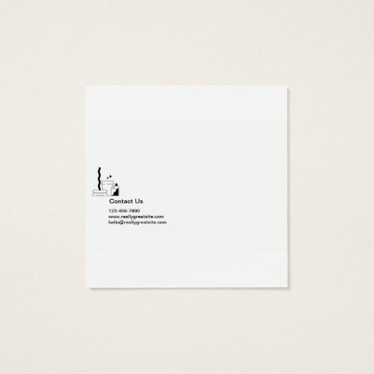 Services de nettoyage simple en texte blanc et noi (Dos)