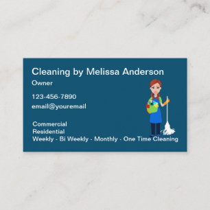 Services de nettoyage simples Cartes de visite mod
