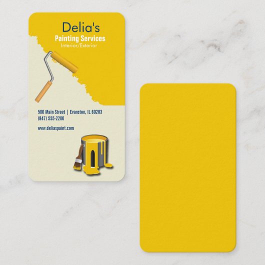 services de peinture carte de visite (Devant / Derrière)