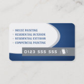 Services de peinture | Carte de visite bleu qualit (Dos)