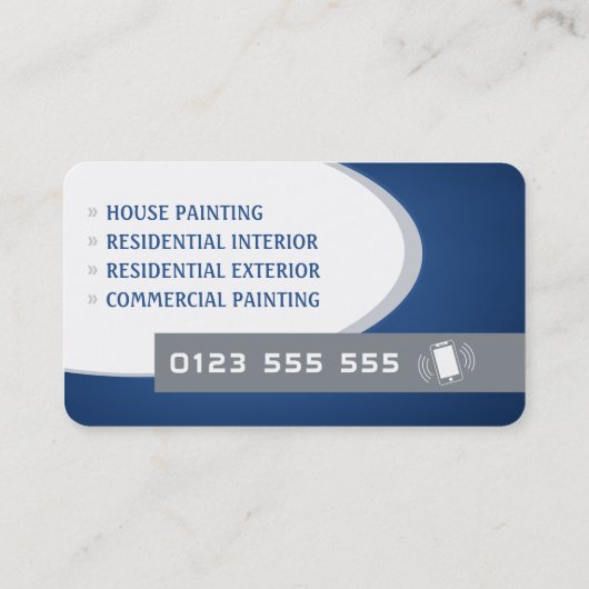 Services de peinture | Carte de visite bleu qualit (Dos)