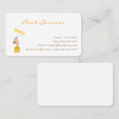 services de peinture carte de visite modifiable en (Devant / Derrière)